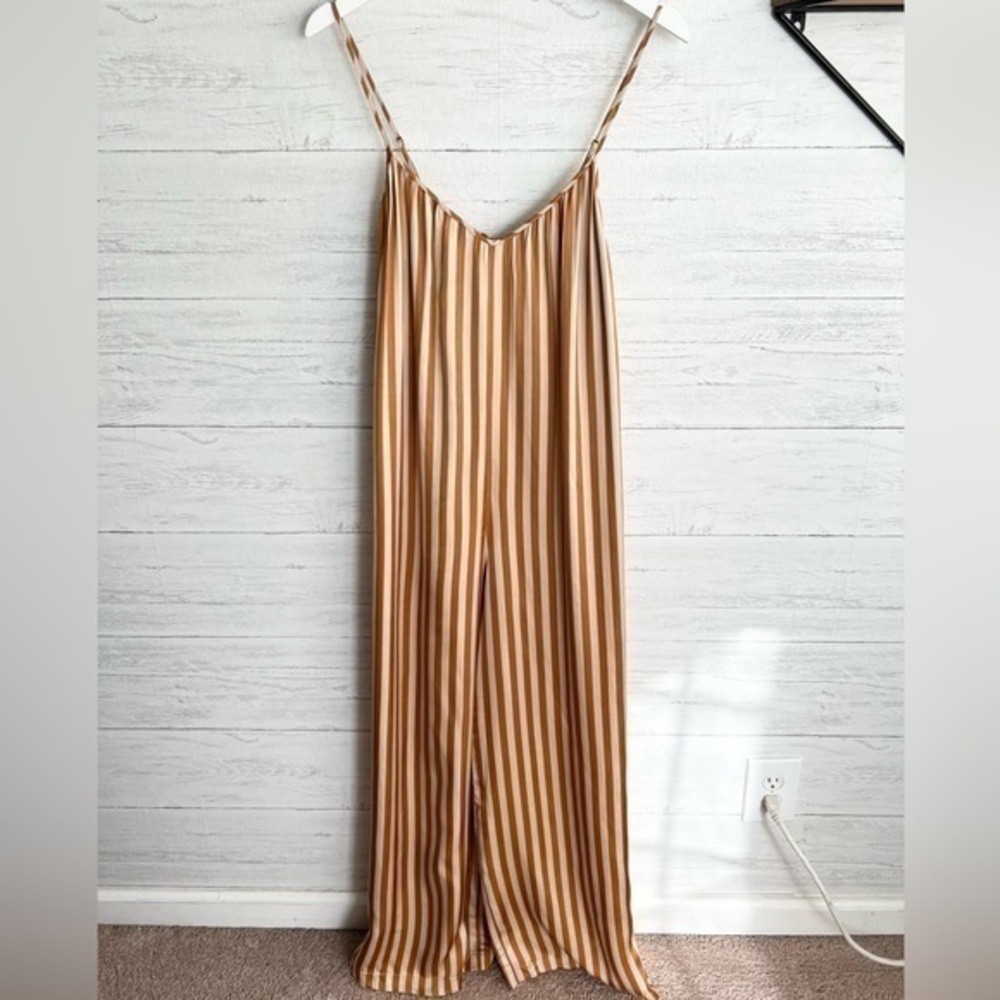 L’agence Hina Sleeveless Striped Wide Leg Jumpsuit